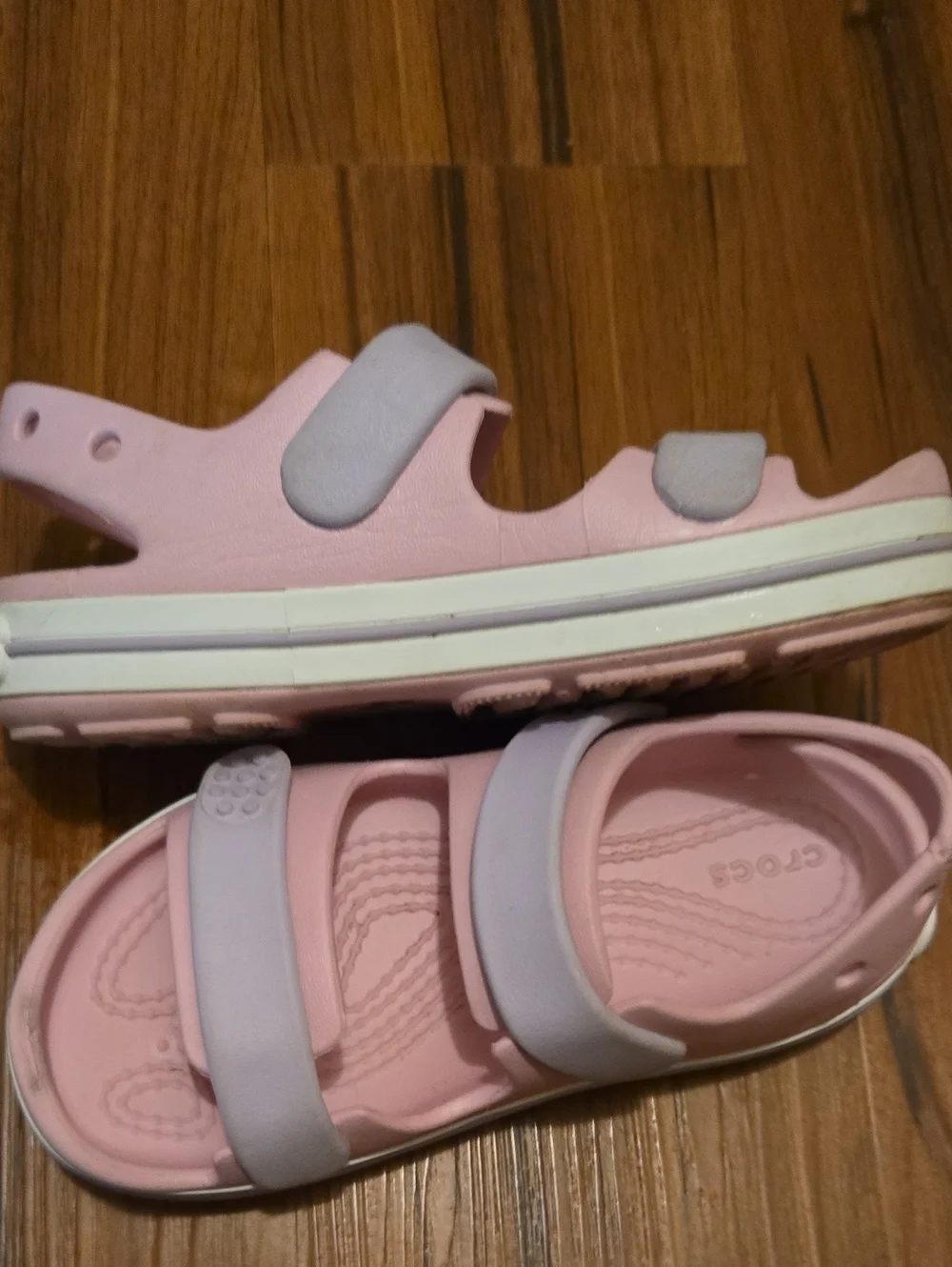Crocs Kids' Pink Two-Strap Sandals Size 11